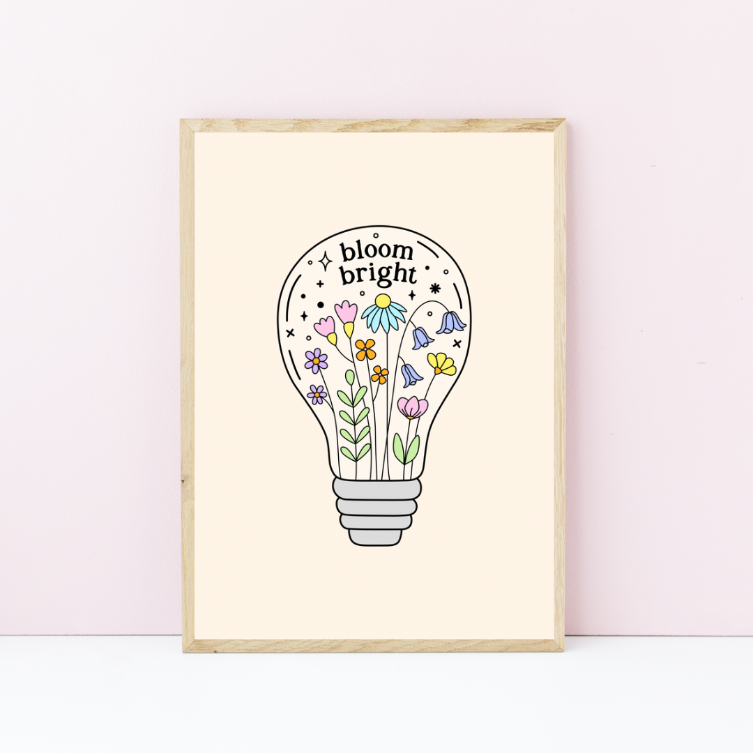 Bloom Bright Wildflower Art Print