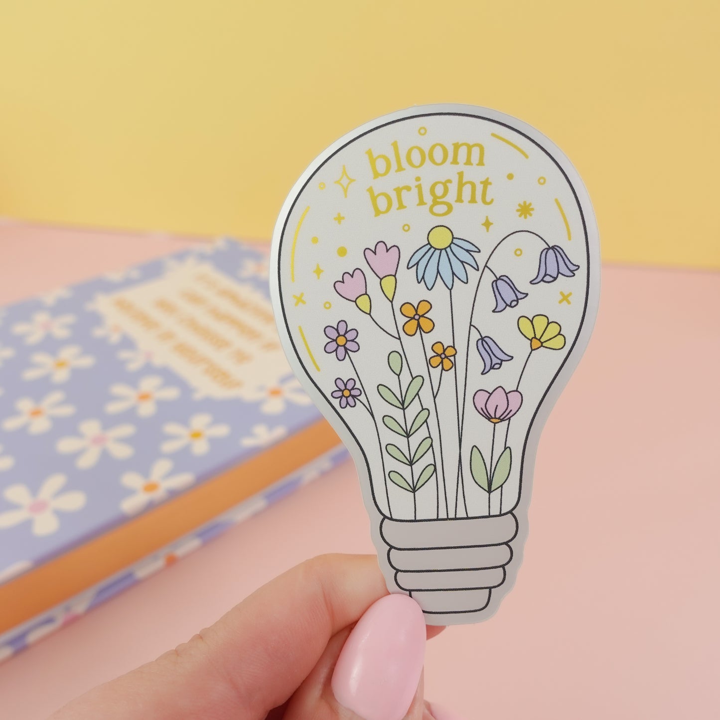 Bloom Bright Sticker with Silver & Gold Mirror Effect