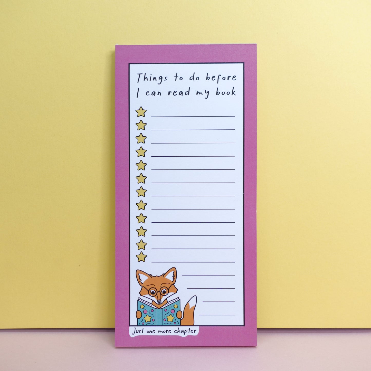 Bookish To Do List Notepad - Things to do before I can read my book