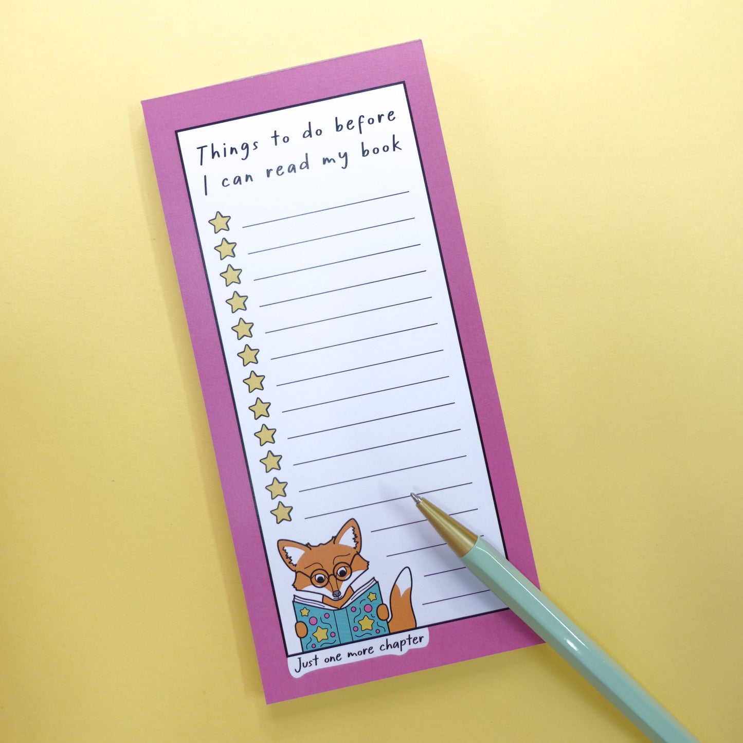 Bookish To Do List Notepad - Things to do before I can read my book