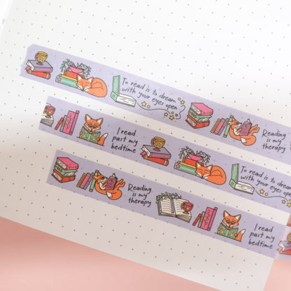 Cosy Bookish Washi Tape ft. Maple the Fox