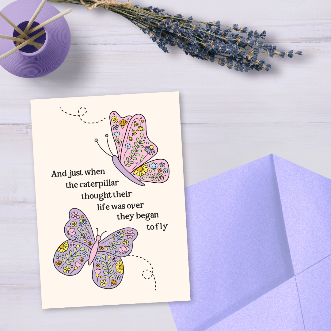 Butterflies Began To Fly Greeting Card