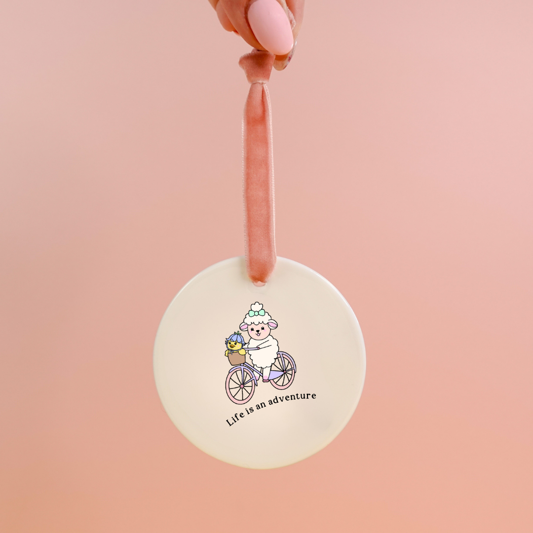 SAMPLE Life Is An Adventure Ceramic Ornament