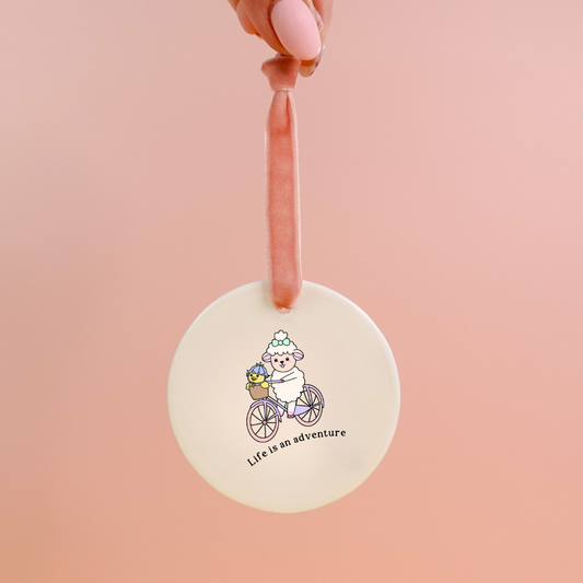 SAMPLE Life Is An Adventure Ceramic Ornament