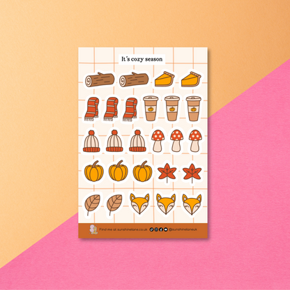 It's Cozy Season | Fall Deco Sticker Sheet
