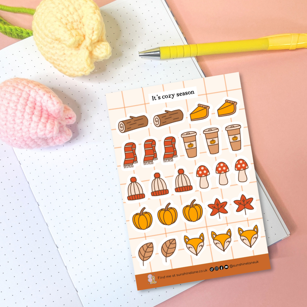 It's Cozy Season | Fall Deco Sticker Sheet