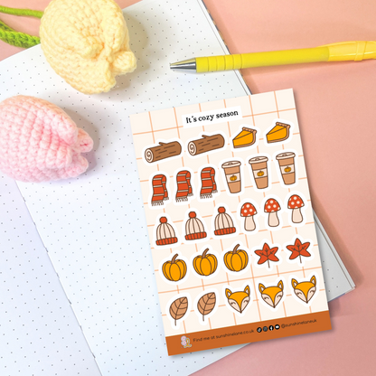 It's Cozy Season | Fall Deco Sticker Sheet