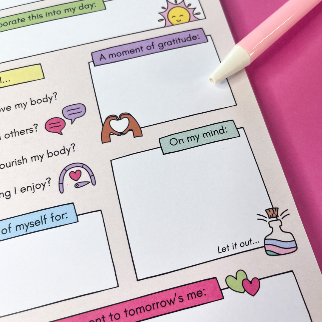 Daily Focus Self-Care Notepad - A5