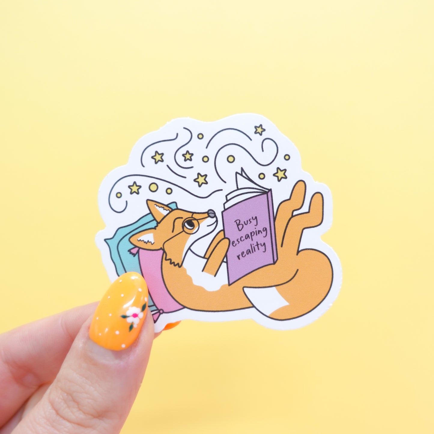 Busy Escaping Reality Bookish Sticker