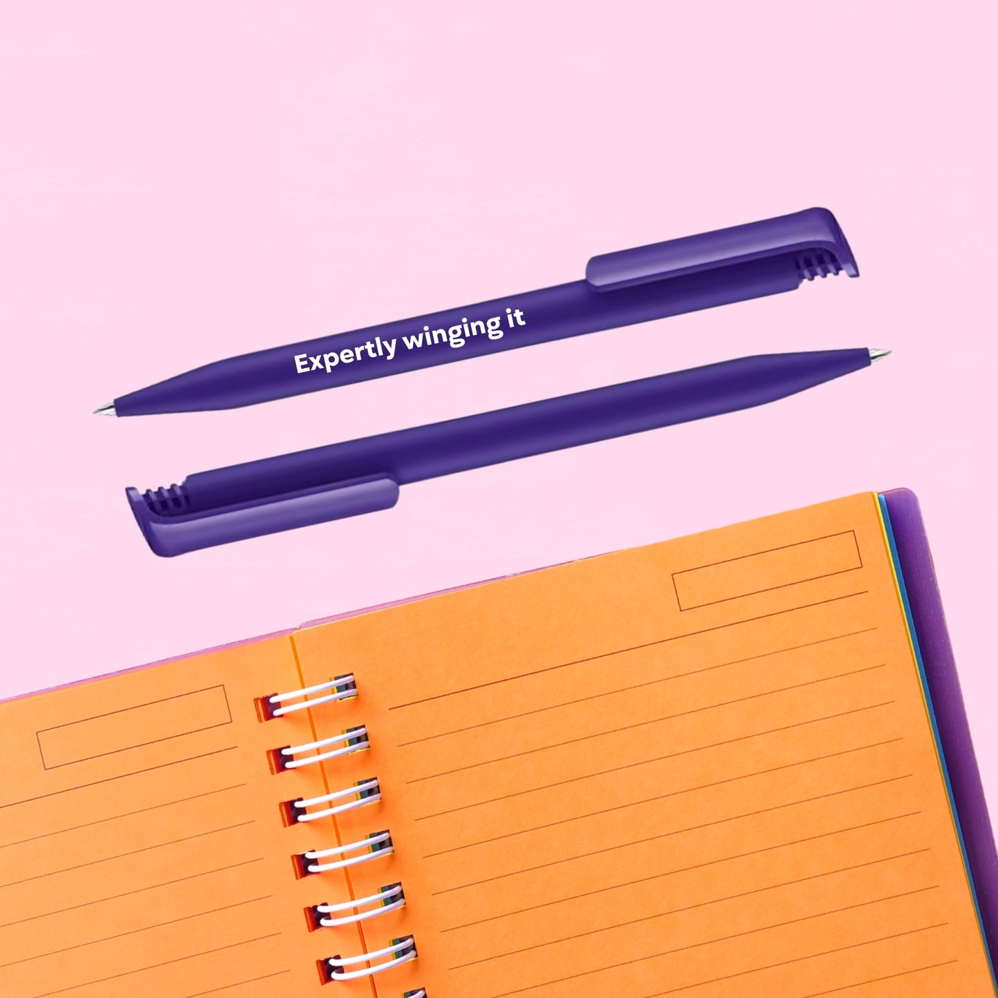Expertly Winging It Purple Ballpoint Pen