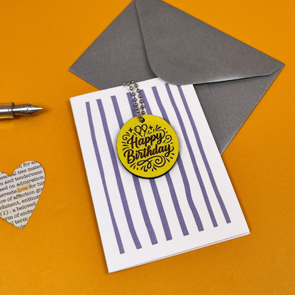 Happy Birthday Card - Yellow Birthday Keepsake