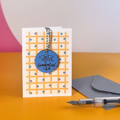 Just Graduated Card - Blue Graduation Token Gift