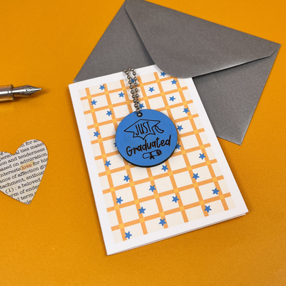 Just Graduated Card - Blue Graduation Token Gift