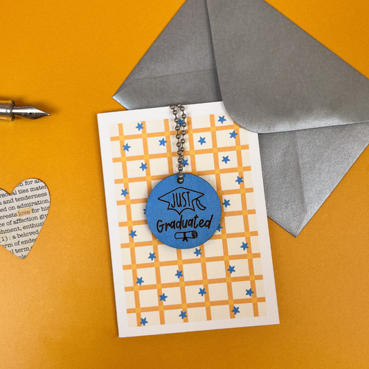 Just Graduated Card - Blue Graduation Token Gift