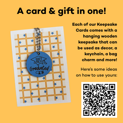 Just Graduated Card - Blue Graduation Token Gift