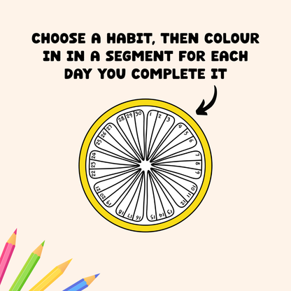 Lemon Habit Trackers Sticker Sheet