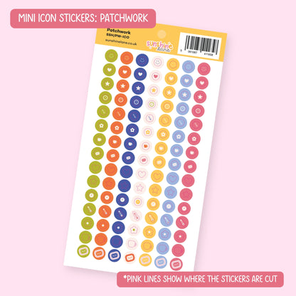 Mini Icons Planner Stickers - Functional Mini Doodles & Event Coding Stickers
