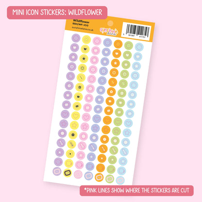 Mini Icons Planner Stickers - Functional Mini Doodles & Event Coding Stickers
