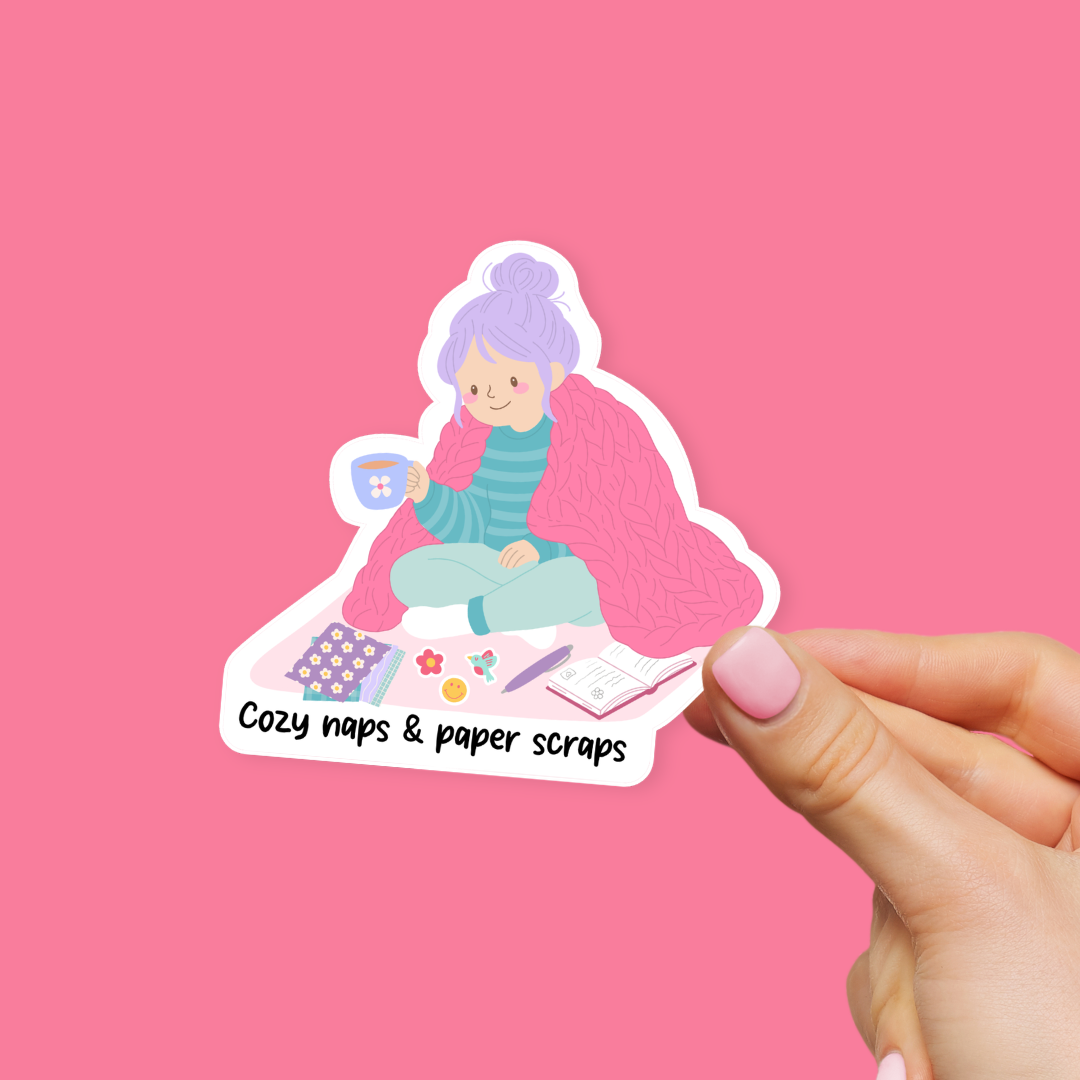 Cozy Naps & Paper Scraps Sticker