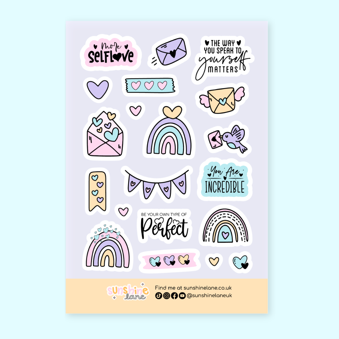 Notes to Your Incredible Self Sticker Sheet A5
