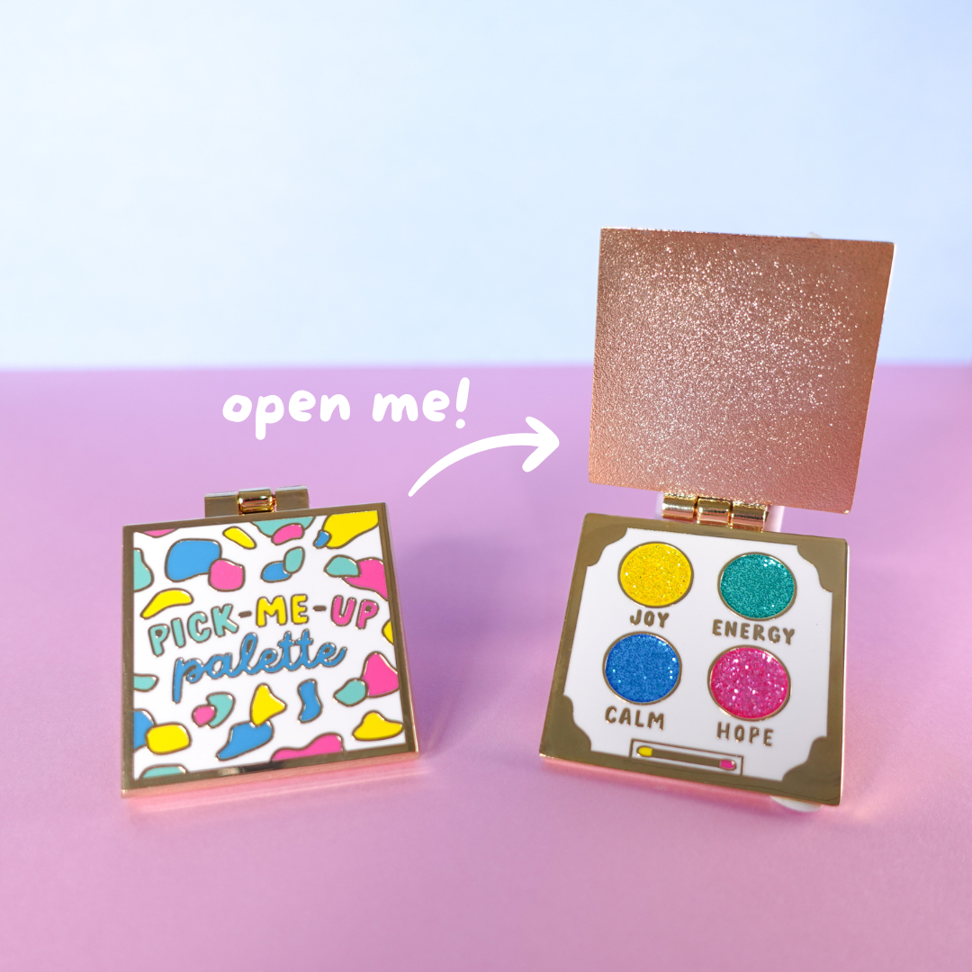 SECONDS Pick-Me-Up Palette Gold Enamel Pin