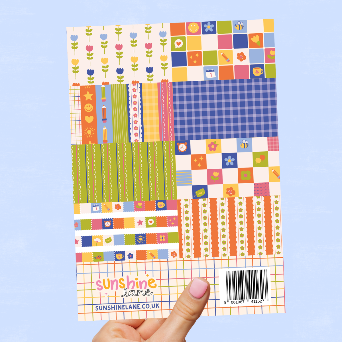 Patchwork Positivity A5 Patterned Paper Book - Junk Journaling Paper Pad