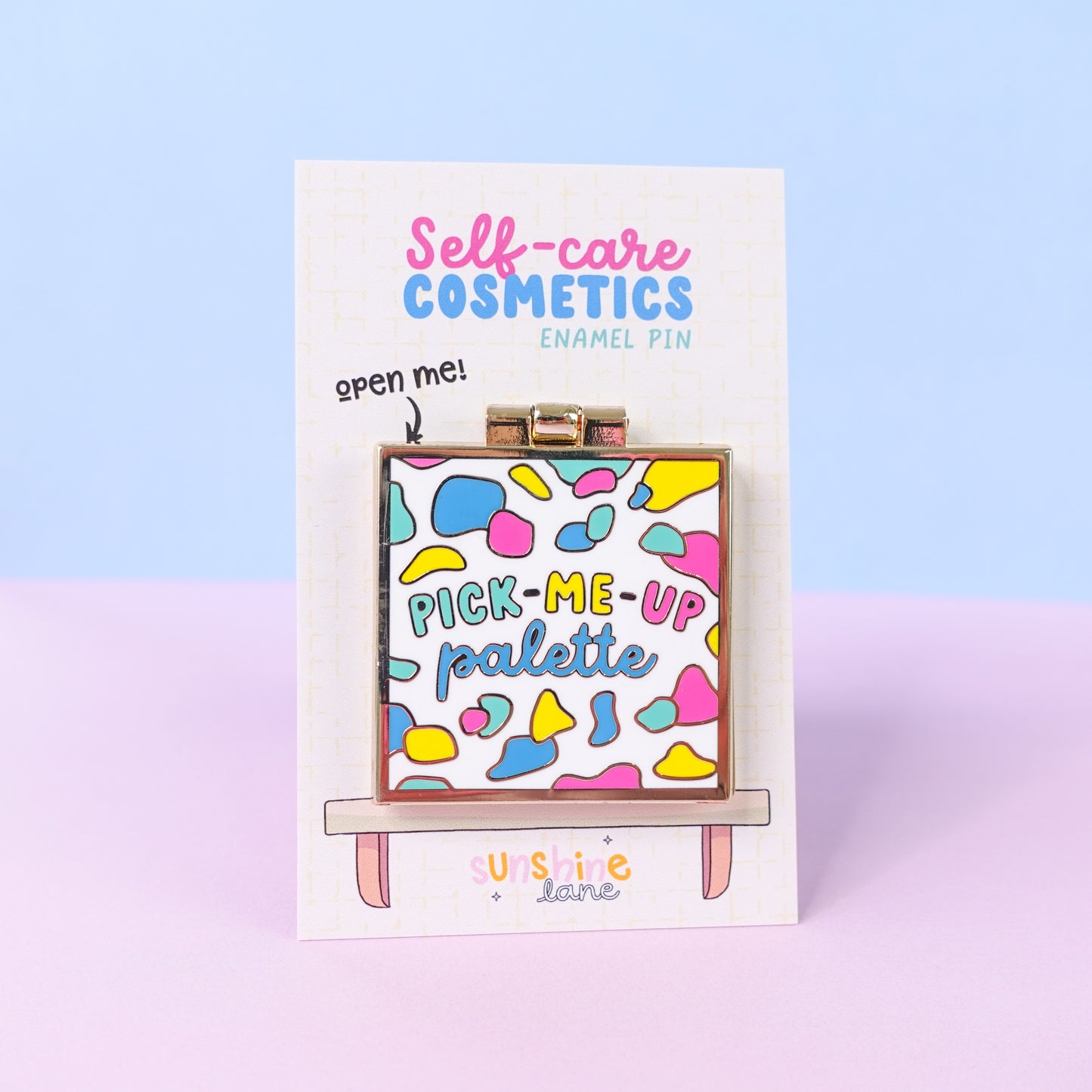 SECONDS Pick-Me-Up Palette Gold Enamel Pin