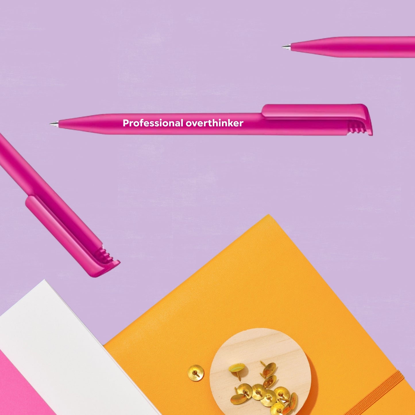 Professional Overthinker Pink Ballpoint Pen