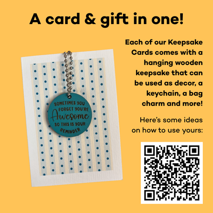 You're Awesome Reminder - Teal Token Card
