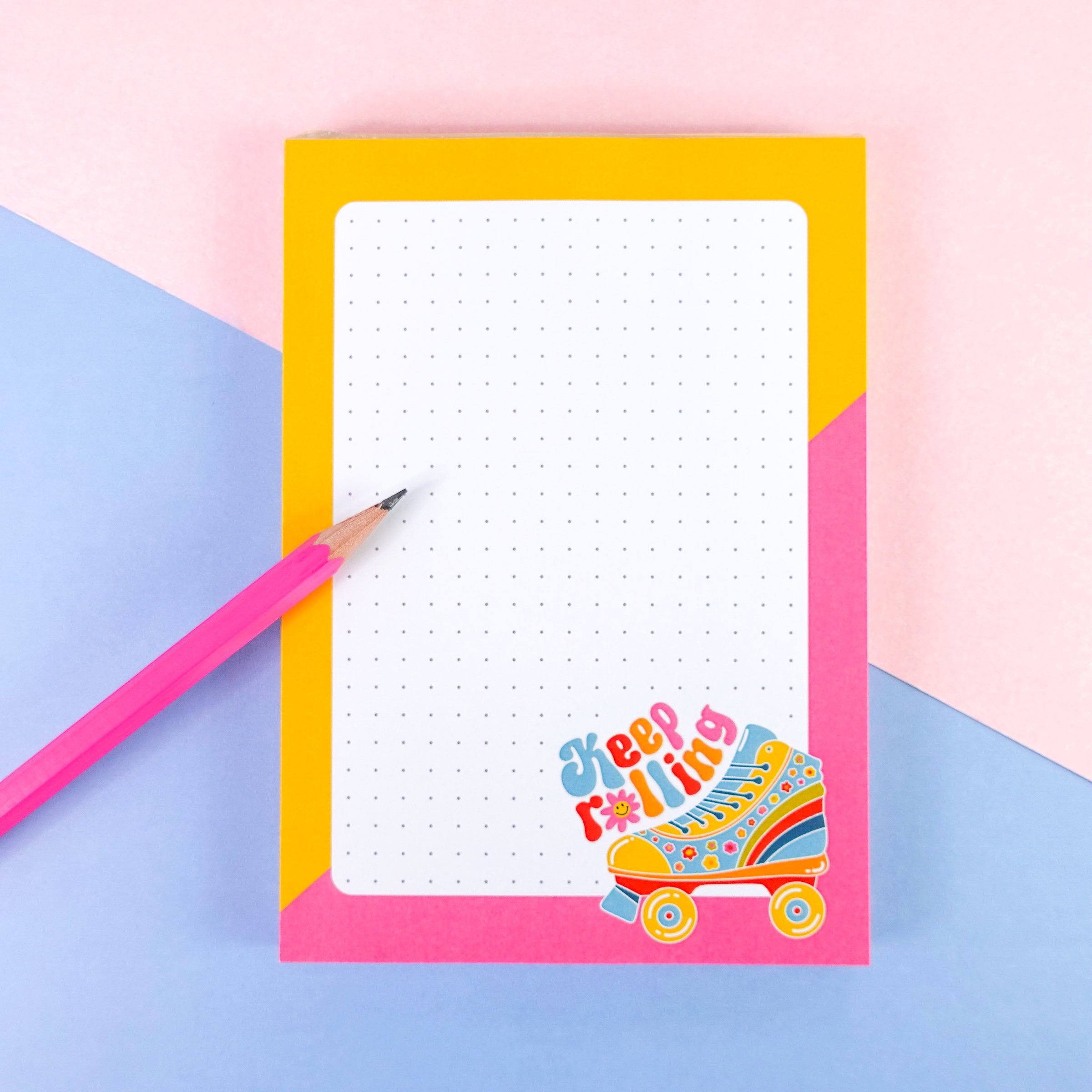 Rolling Notepad Keep Rolling A6 Dotted Notepad – Sunshine Lane