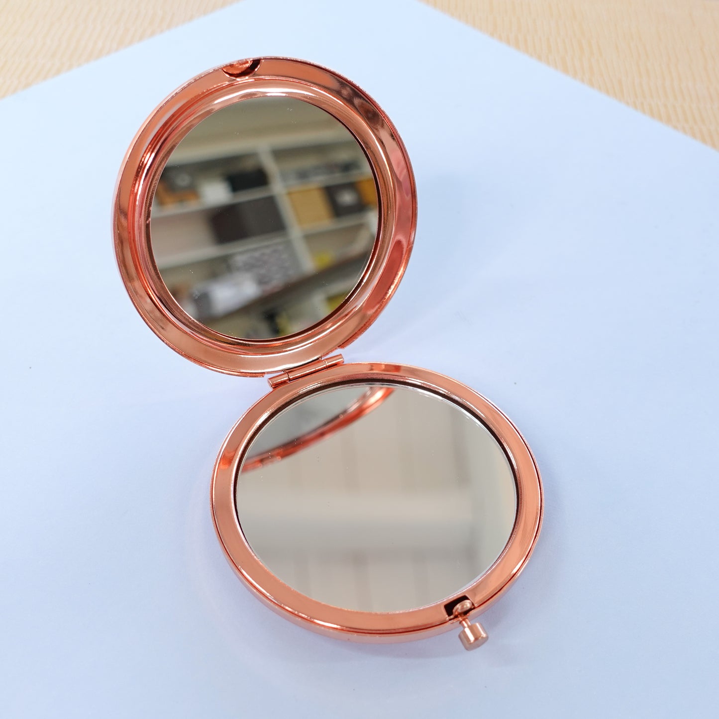 Look how far you've come - rose-gold compact mirror