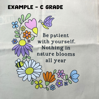 SECONDS Be Patient With Yourself Wildflower Tote Bag