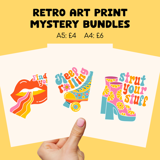 Retro Art Print Mystery Bundle - A5 or A4