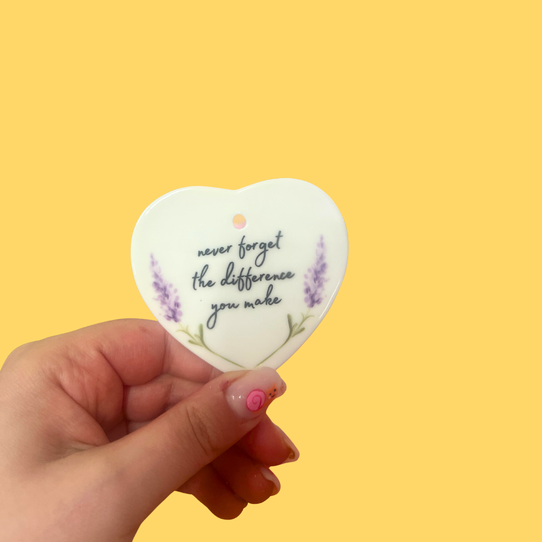 SECONDS SAMPLE The Difference You Make Ceramic Ornament