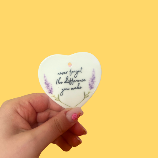 SECONDS SAMPLE The Difference You Make Ceramic Ornament