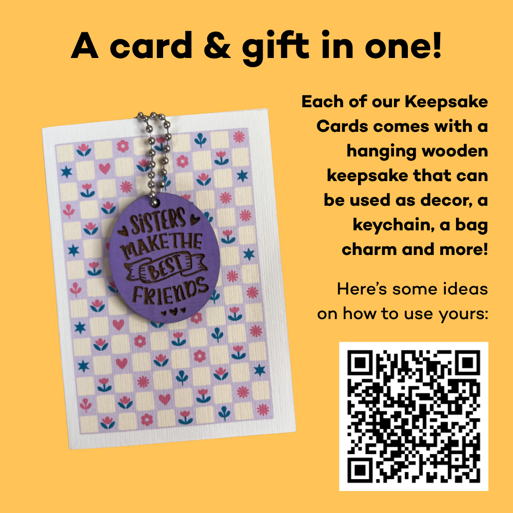 Sisters Make The Best Friends Card - Purple Token Gift