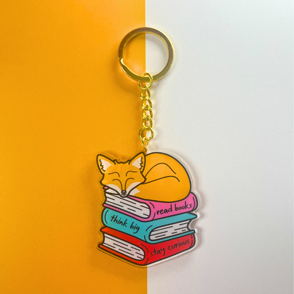 Stay Curious Keyring ft. Maple the Fox