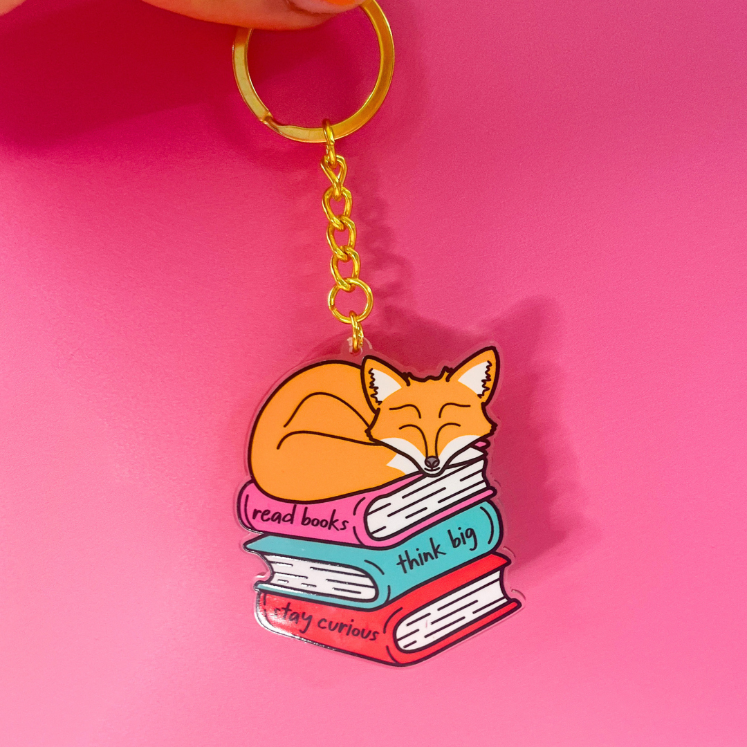 Stay Curious Keyring ft. Maple the Fox