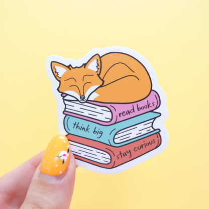 Stay Curious Maple Bookish Sticker