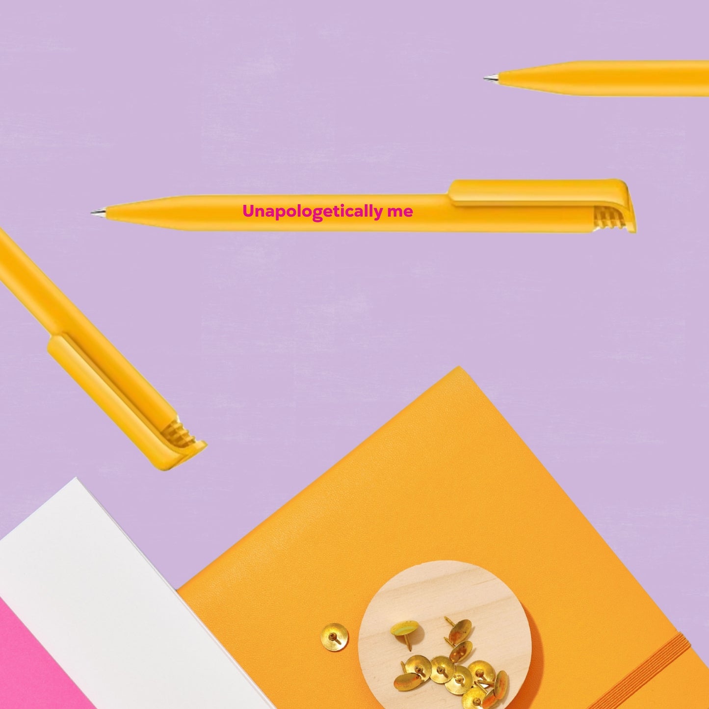 Unapologetically Me Yellow Ballpoint Pen