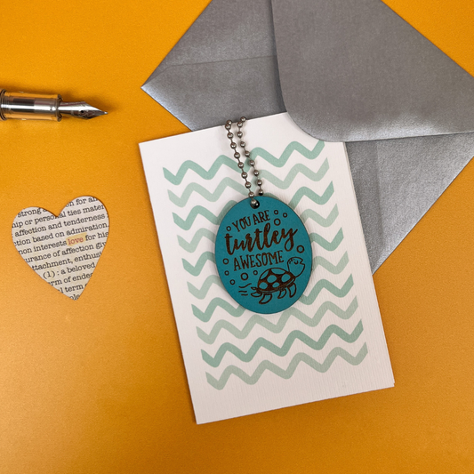 Turtley Awesome Card - Punny Encouragement Gift