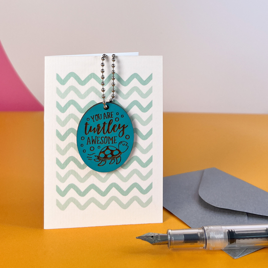 Turtley Awesome Card - Punny Encouragement Gift
