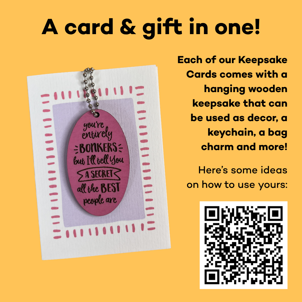 You're Entirely Bonkers Card - Keepsake Token